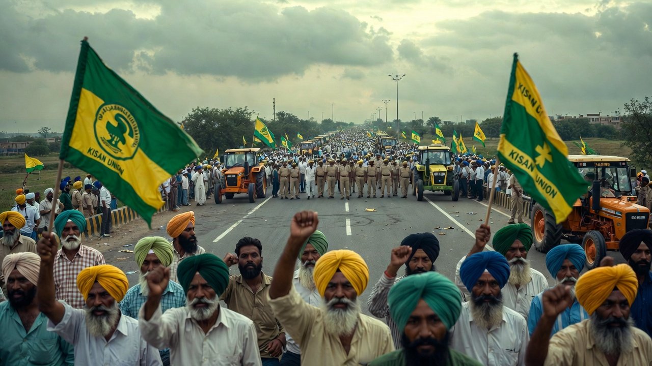 ਸਮਾਣਾ-ਭਵਾਨੀਗੜ ਰੋਡ ਜਾਮ: ਭਾਰਤੀ ਕਿਸਾਨ ਏਕਤਾ ਉਗਰਾਹਾਂ ਦਾ ਪ੍ਰਦਰਸ਼ਨ, ਪ੍ਰਸ਼ਾਸਨ ਨਾਲ ਤਣਾਅ
