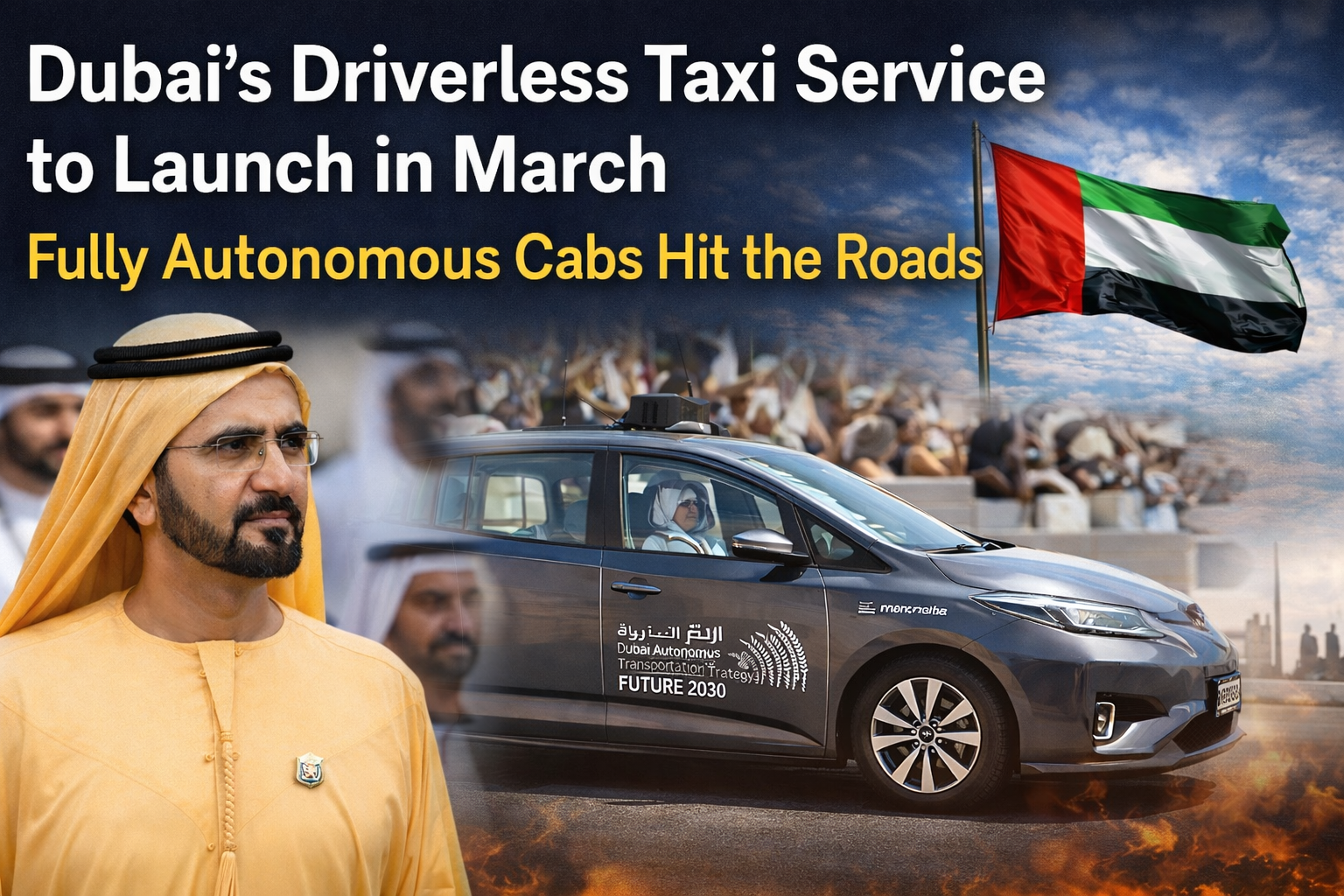 Dubai Driverless Taxi Starts in March | ਦੁਬਈ ‘ਚ ਬਿਨਾਂ ਡਰਾਈਵਰ ਟੈਕਸੀ ਸੇਵਾ