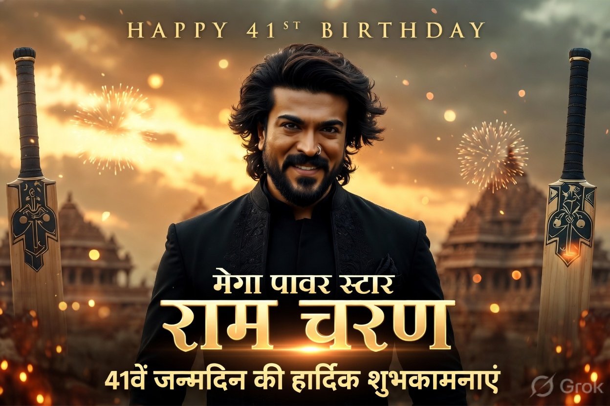 राम चरण का जन्मदिन 2026: मेगा पावर स्टार 41 वर्ष के हुए | पूरी जीवनी, करियर, परिवार, ब्लॉकबस्टर फिल्में, अवॉर्ड्स और आगामी फिल्म पेड्डी की पूरी जानकारी