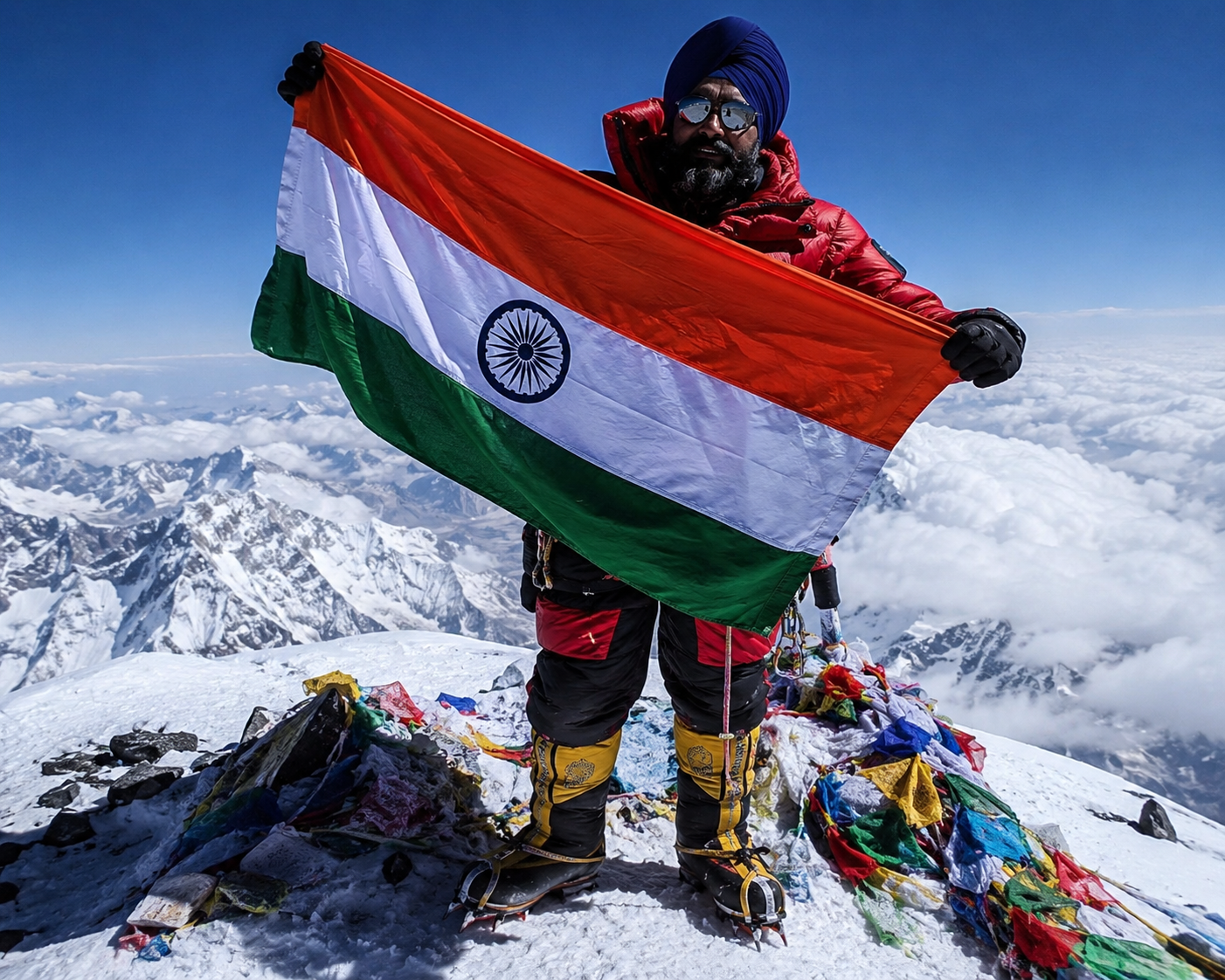 🏔️🇨🇦 ਪੰਜਾਬ ਦੇ ਪੁੱਤ ਨੇ ਦੁਨੀਆ ਦੀ ਸਭ ਤੋਂ ਉੱਚੀ ਚੋਟੀ ‘ਤੇ ਲਹਿਰਾਇਆ ਤਿਰੰਗਾ! 🚩🔥