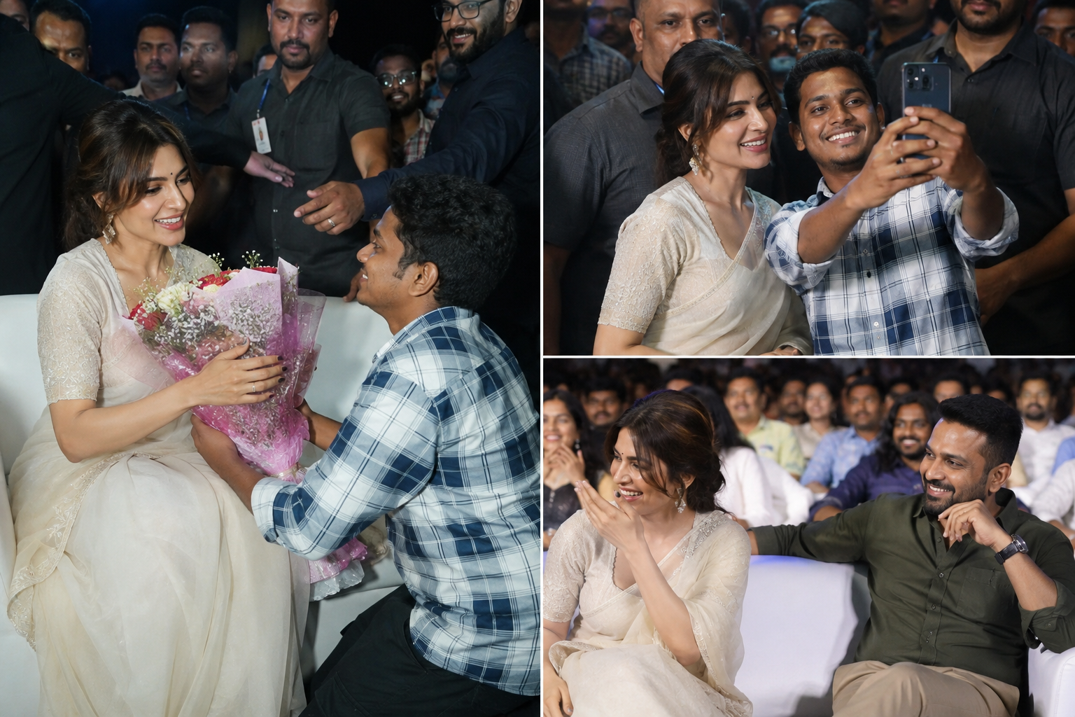 🎬✨ ਹੈਦਰਾਬਾਦ ‘ਚ Samantha Ruth Prabhu ਨੇ ਫਿਰ ਜਿੱਤਿਆ ਫੈਨਜ਼ ਦਾ ਦਿਲ! ❤️📸 ਸਿਕਿਊਰਿਟੀ ਨੂੰ ਰੋਕ ਕੇ ਫੈਨ ਨਾਲ ਖਿੱਚਵਾਈ ਸੈਲਫੀ, ਵੀਡੀਓ ਹੋਇਆ ਵਾਇਰਲ 🔥🎥