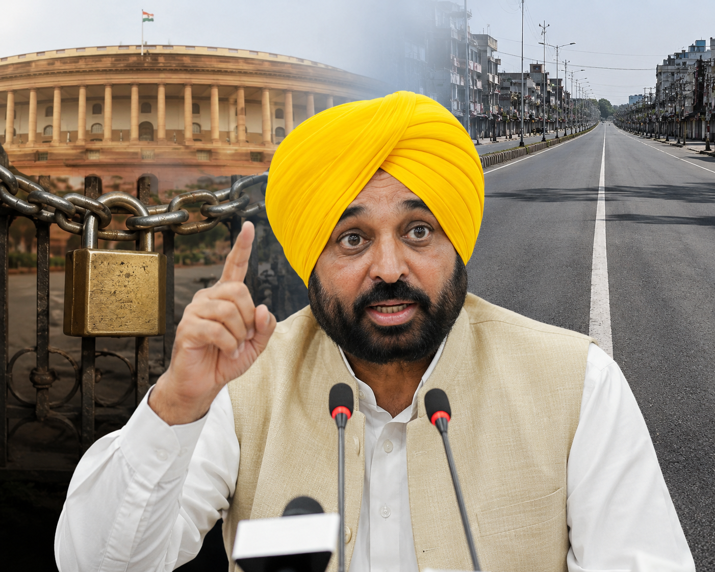 ਮੋਦੀ ਸਰਕਾਰ ਨੇ ਦੇਸ਼ ਵਿੱਚ ਲਗਾਇਆ ‘ਅਘੋਸ਼ਿਤ ਲੌਕਡਾਊਨ’: CM ਭਗਵੰਤ ਮਾਨ ਦਾ ਕੇਂਦਰ ‘ਤੇ ਤਿੱਖਾ ਹਮਲਾ